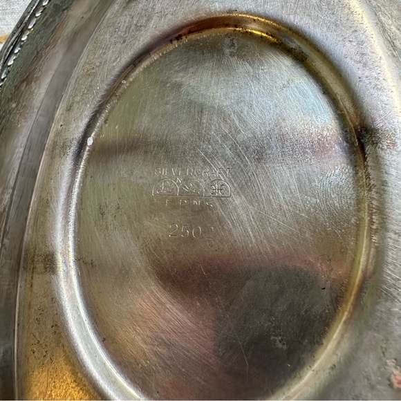 Vintage Farber Brothers Silvercraft Silver Plated Nickel Gravy Dish 2502 EPNS - Picture 5 of 7